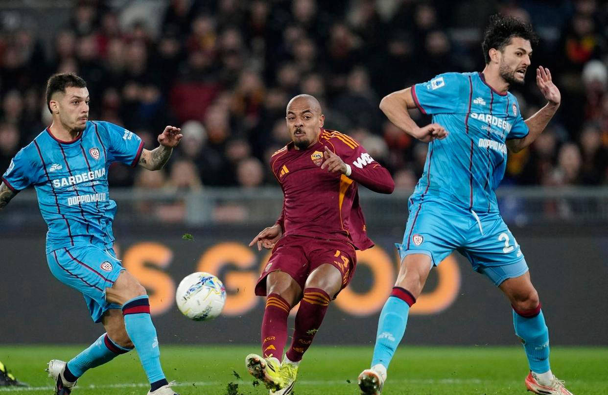 意甲争四激烈升级,罗马主场2-0完胜卡利亚里,尤文图斯被追平